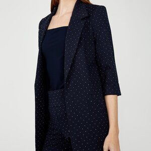 254229 Jacket in Navy with Silver Sparkle by FRANK LYMAN